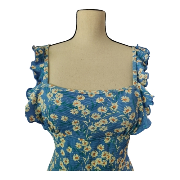 đź’•Jessica Simpson daisy print swimsuit with ruffles - Picture 3 of 6